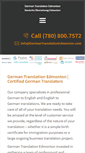 Mobile Screenshot of germantranslationedmonton.com